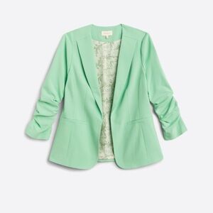 Skies are Blue Raja Collarless Blazer Mint - Stitch Fix - 3X